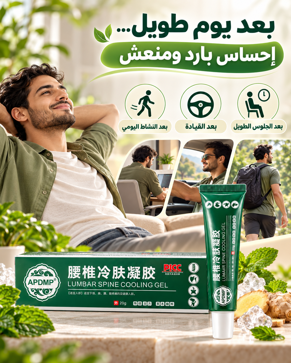 جل APDMP لتبريد الفقرات القطنية 20 جم - صورة المنتج